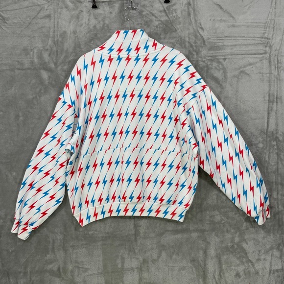 AVIATOR BOLT‎ W/ BOLT EMBROIDERY UNISEX SIZE M HALF ZIP SWEATSHIRT WHITE NWOT - Picture 2 of 8